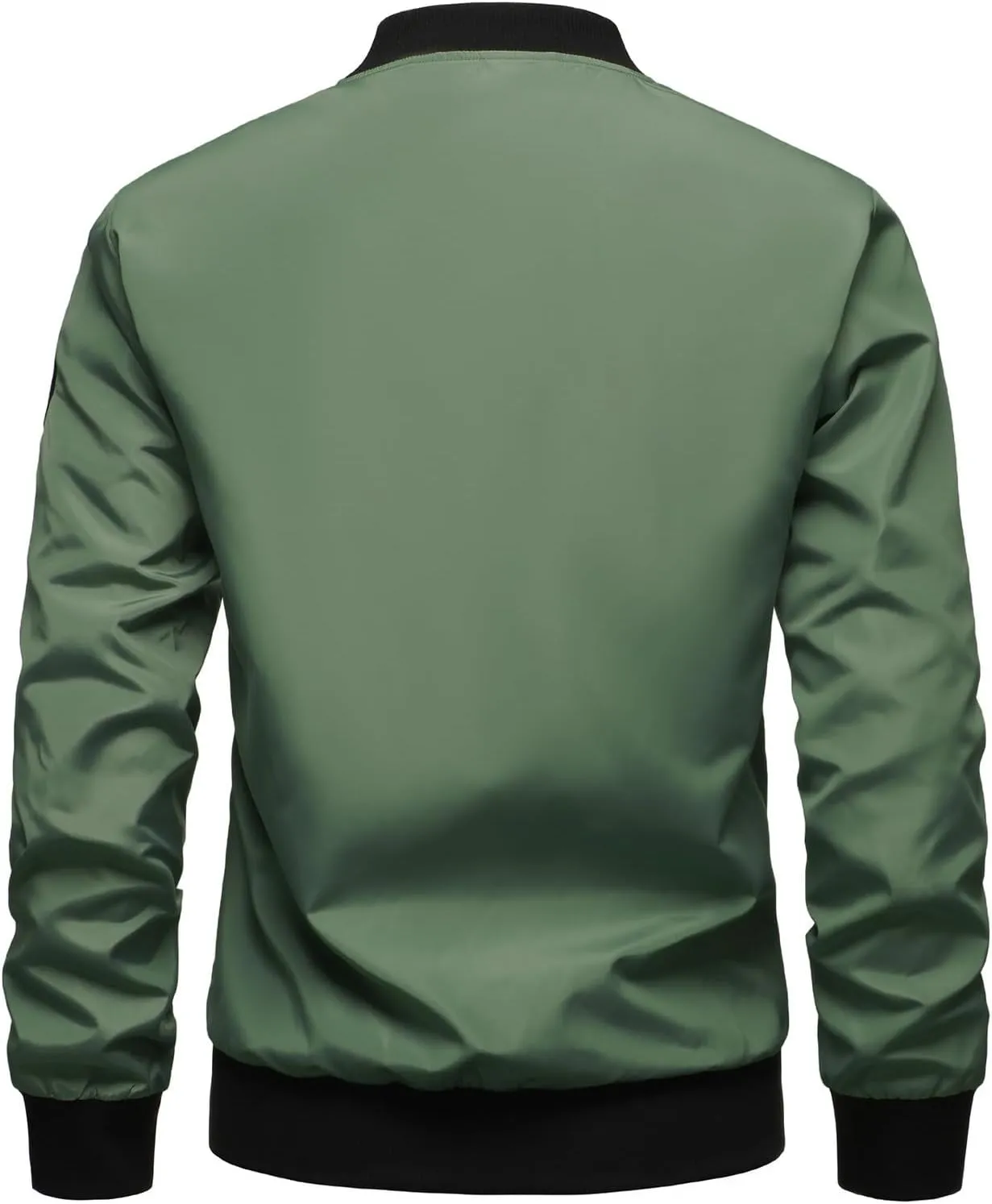 RTRDE Men's Lightweight Bomber Jacket Spring Fall Windbreaker Zip Up Coat with Pocket Casual Work Jackets, M-3XL