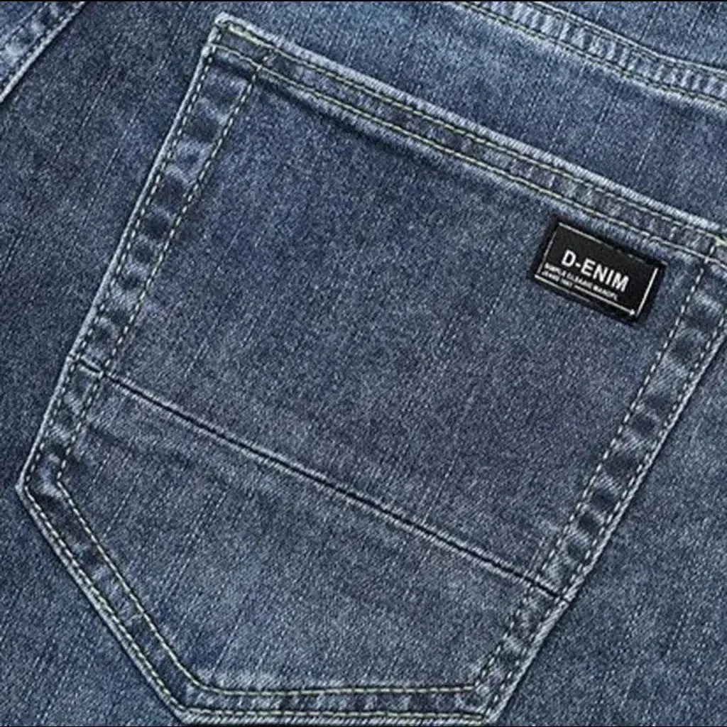 Sanded men's straight jeans
