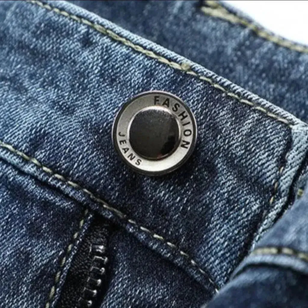 Sanded men's straight jeans
