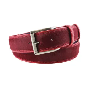 Scarlet Red Pony Hair Roller Belt