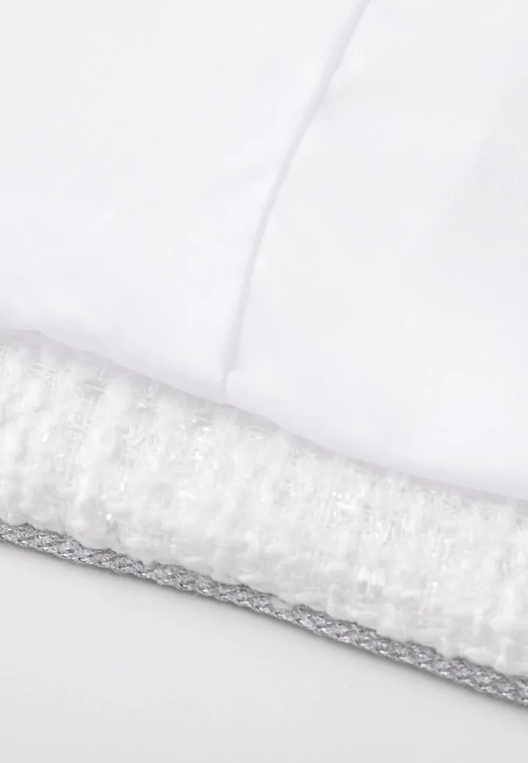 Sequin Detail Patch-pocket Tweed Jacket