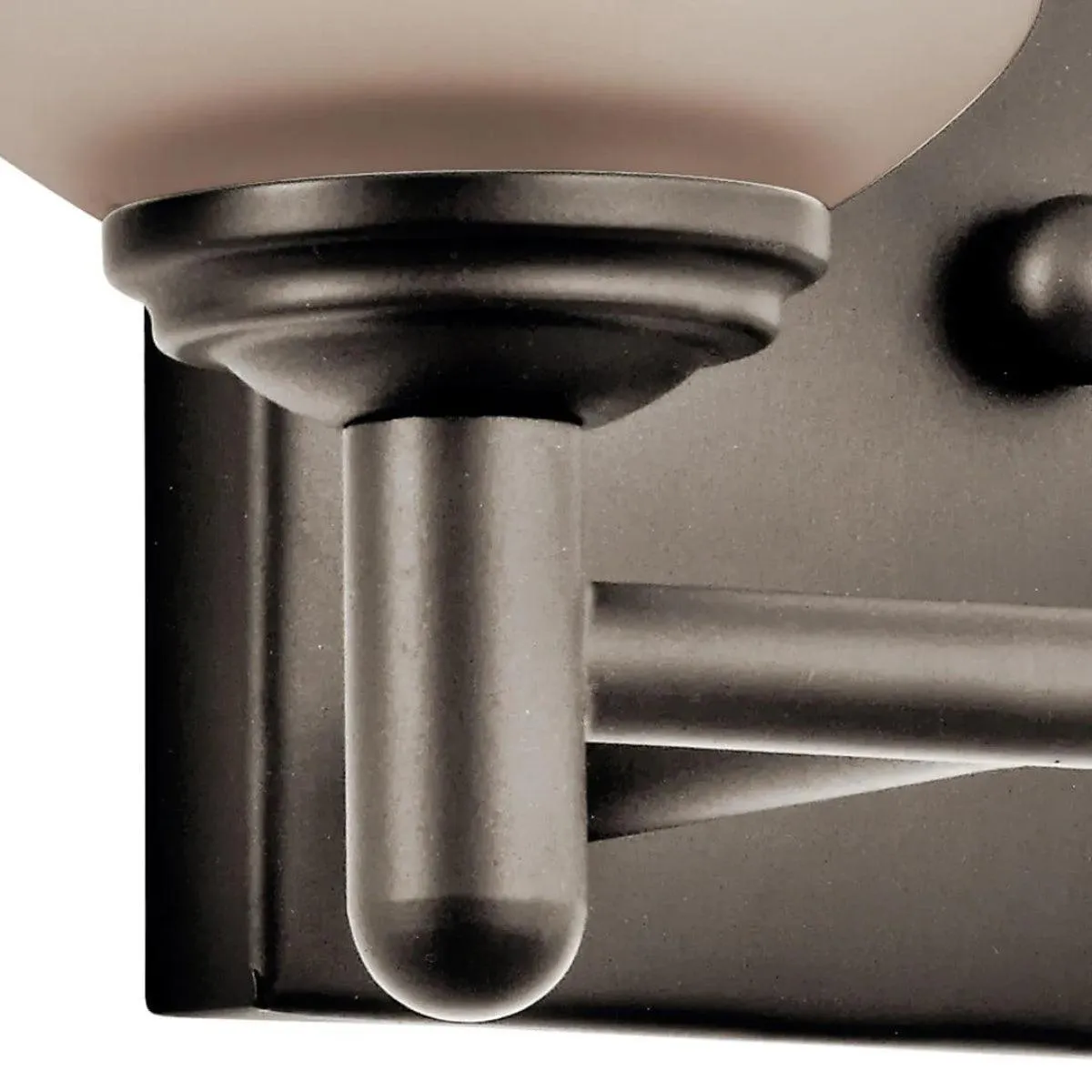 Shailene 30 In 4-Lights Bathroom Vanity Light With Clear Satin Etched Glass, Bronze Finish