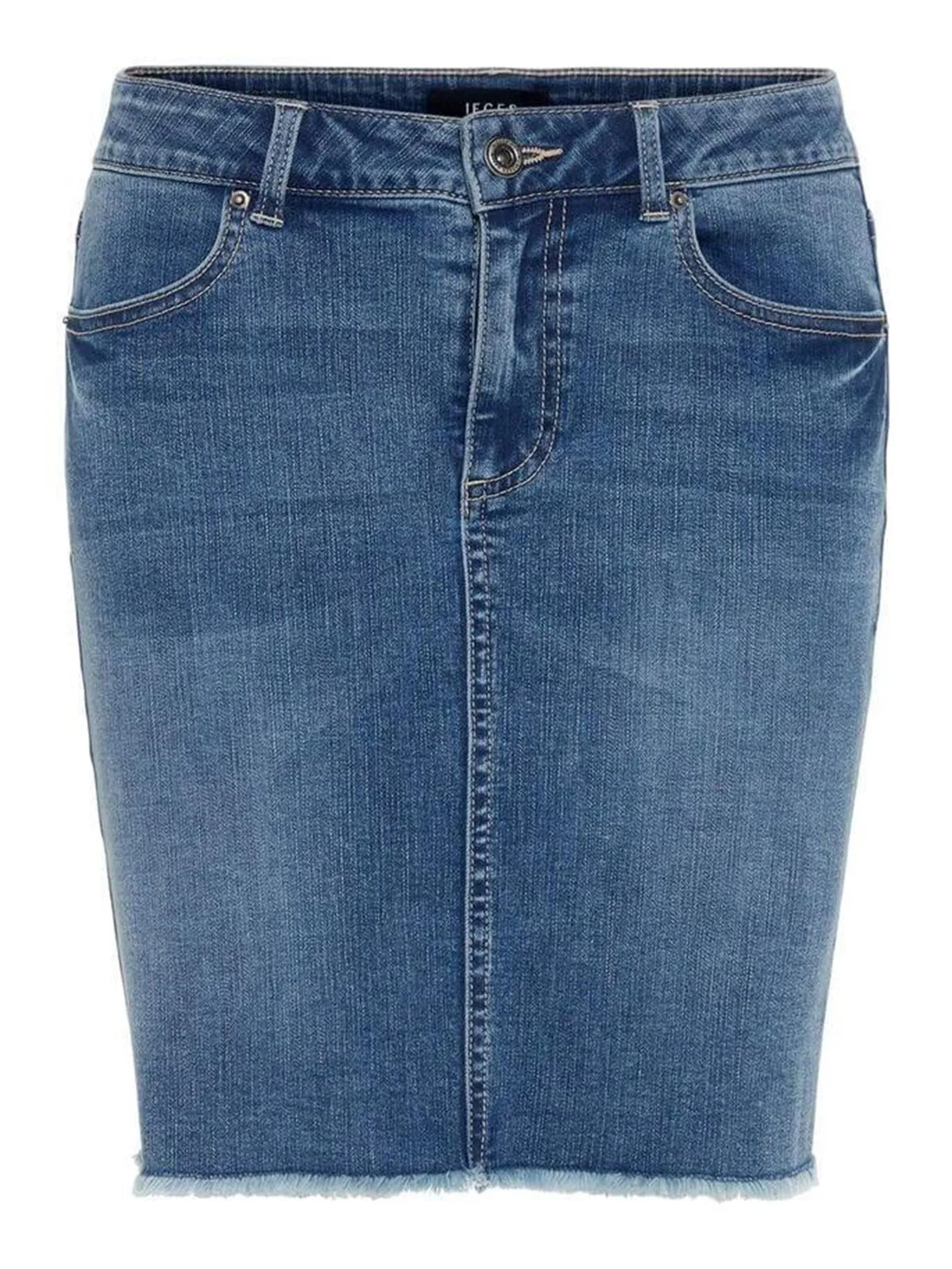 Skirt with ruffles - Light Blue Denim