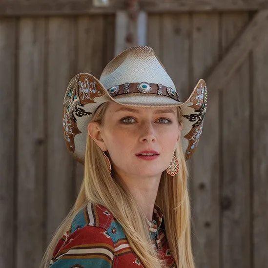 Stampede Women's Straw Cowboy Hat - Desperado Jewel