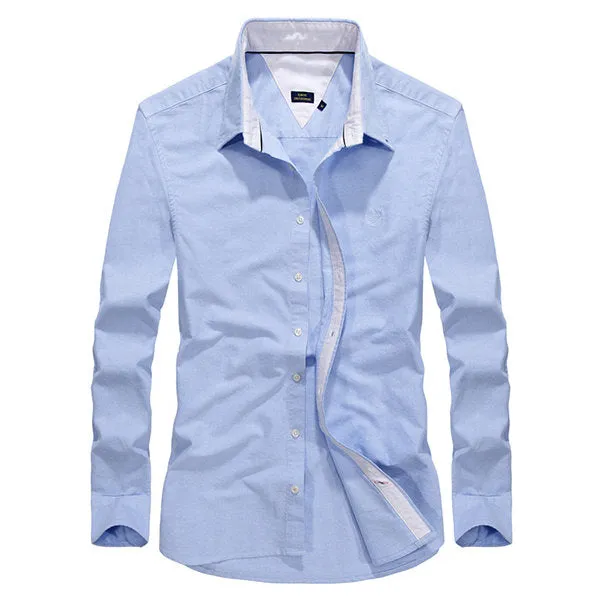 Thin Cotton Work Shirts for Men Autumn Long Sleeve Outdoor Loose