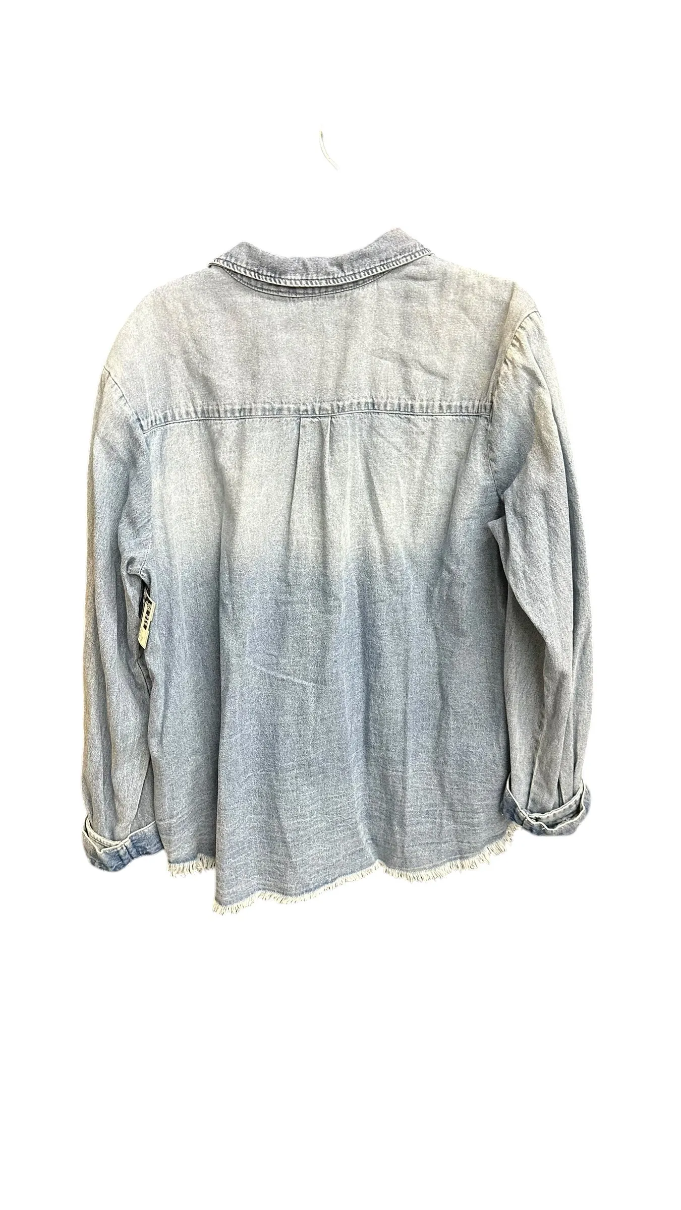 Top Long Sleeve By Democracy In Blue Denim, Size: L