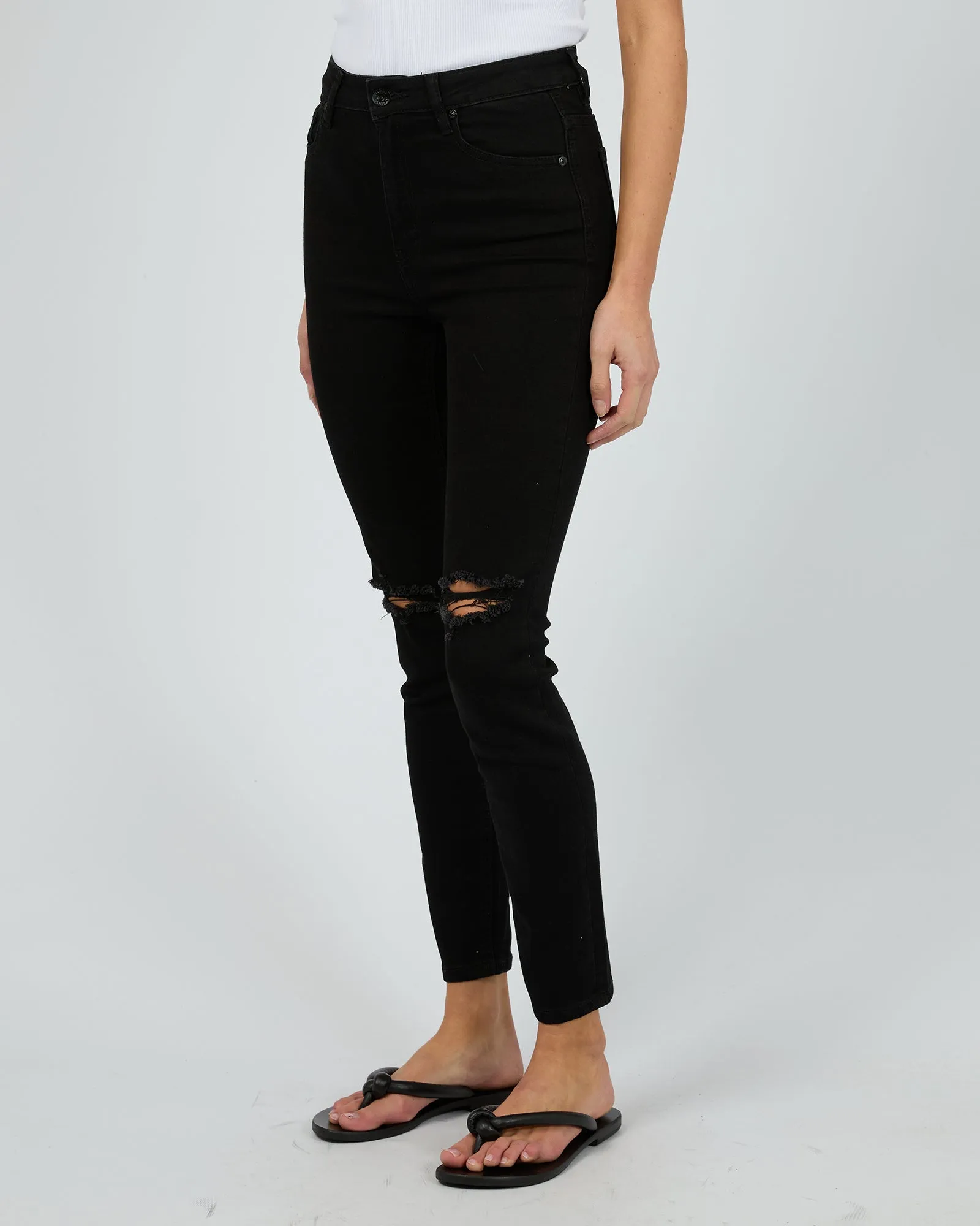 Vice High Skinny Jean Jet Black Trash