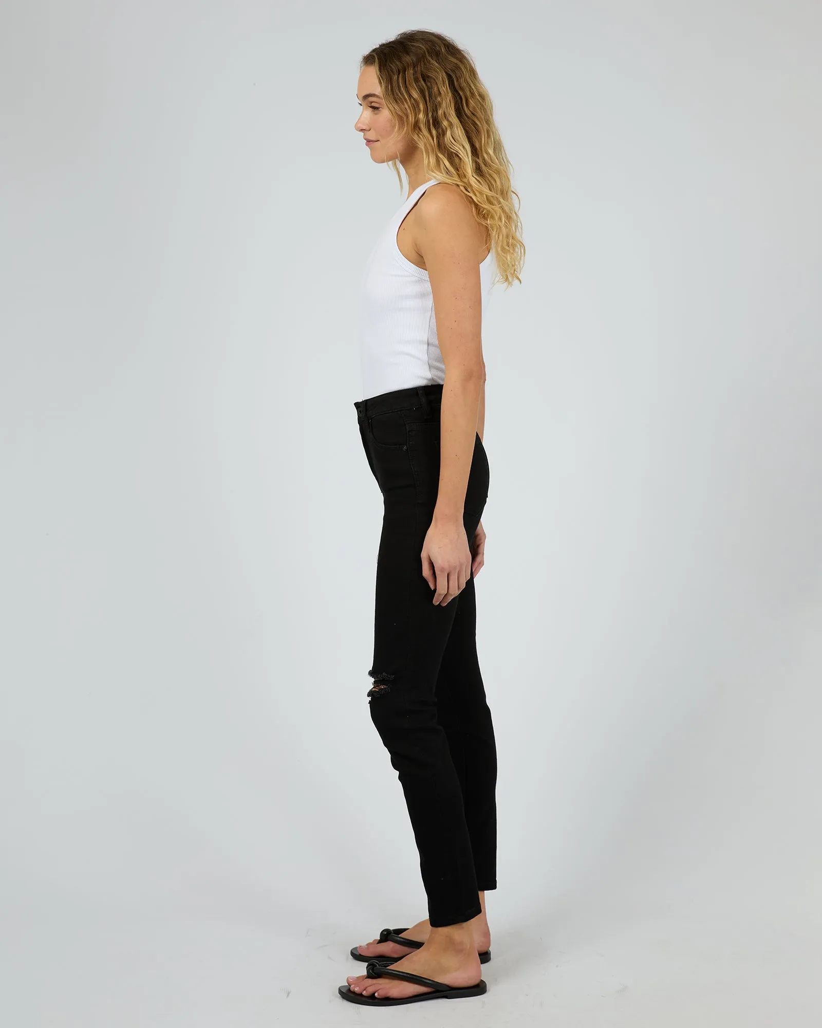 Vice High Skinny Jean Jet Black Trash