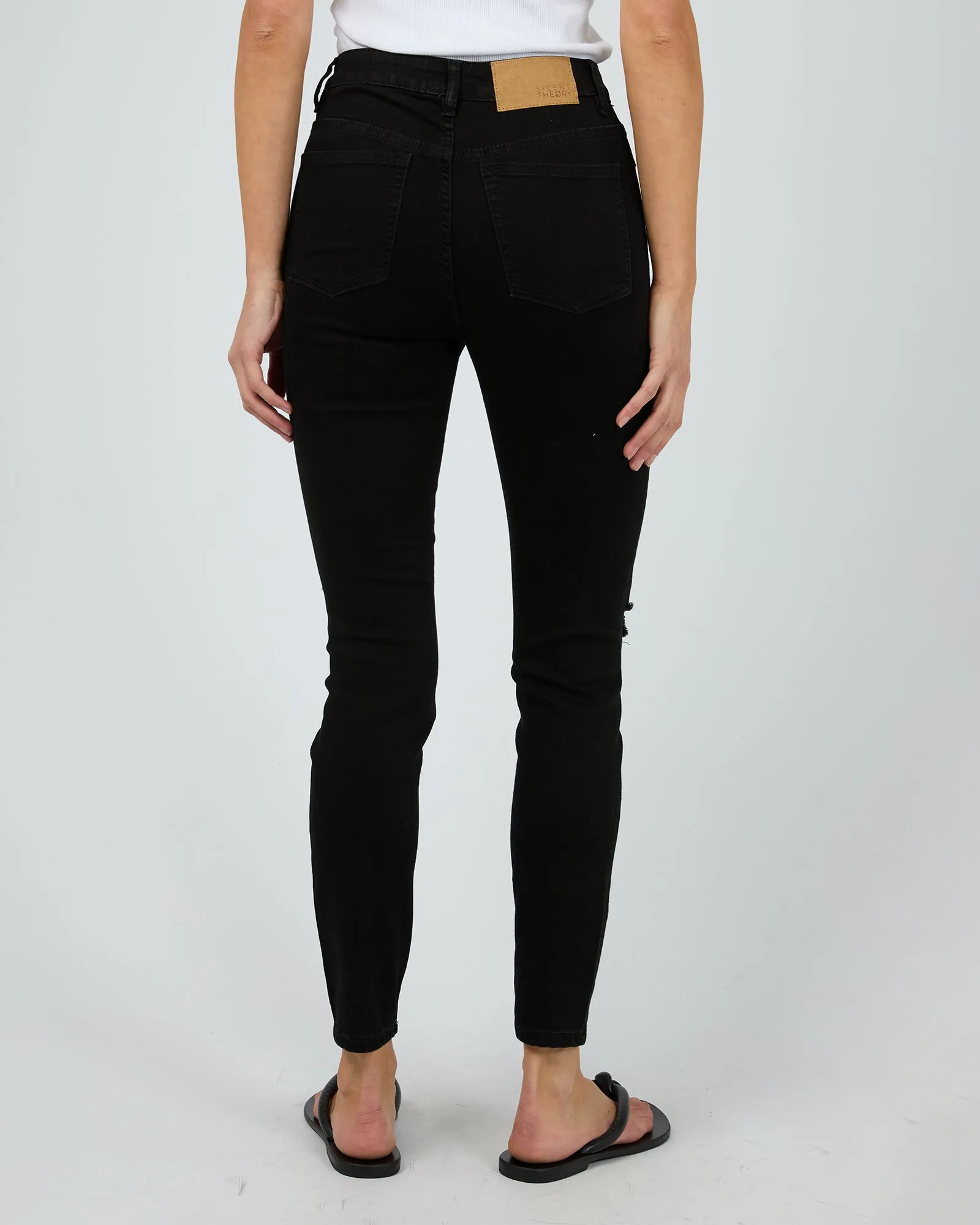 Vice High Skinny Jean Jet Black Trash