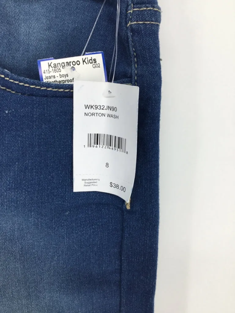 Weatherproof Child Size 8 Blue Solid Jeans - boys